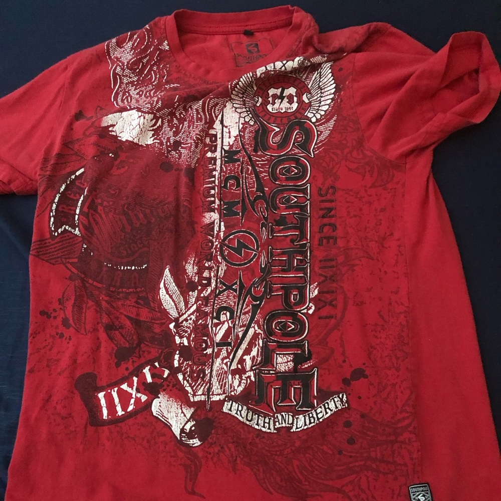 Southpole Truth & Liberty Graphic Red Men's T-Shirt
